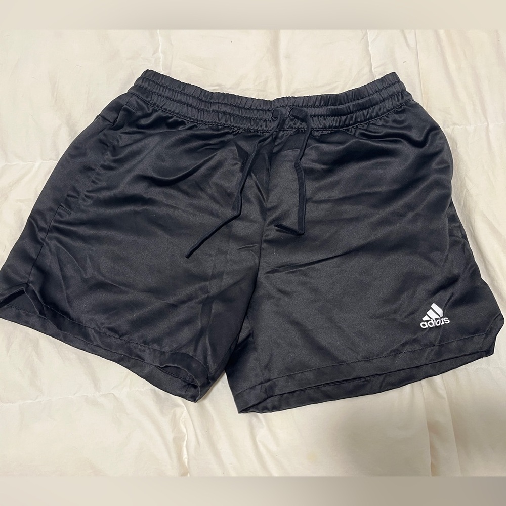 Adidas Men's Black Satin Shorts